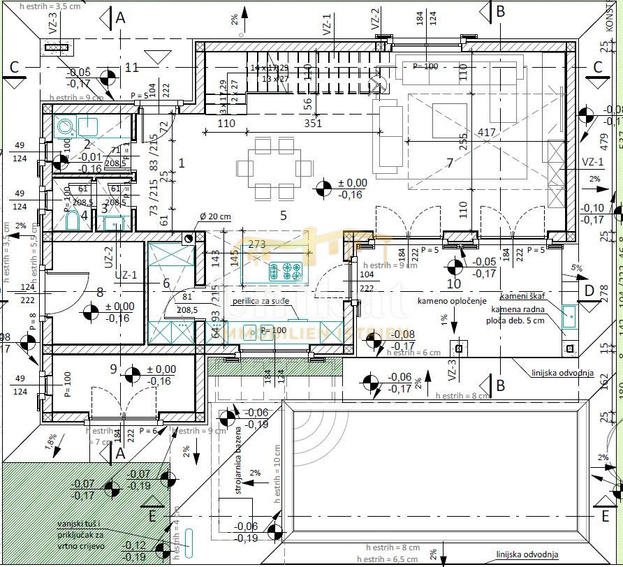 Nuova costruzione: casa con 3 camere da letto e piscina - vista mare